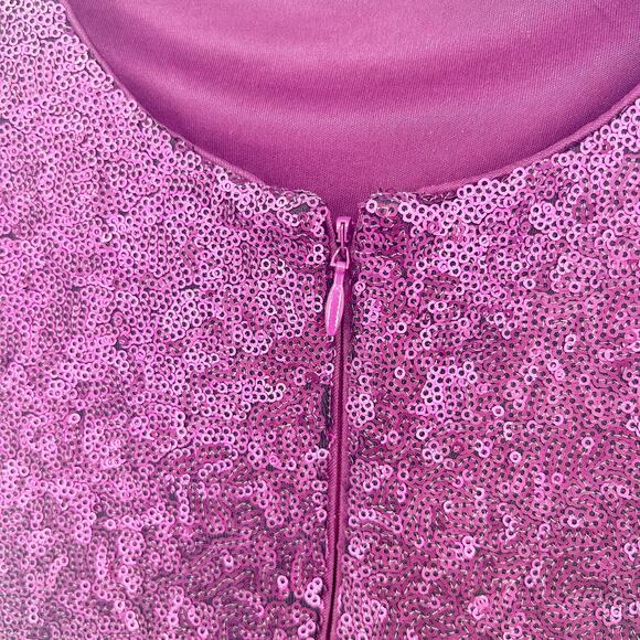 Laundry By Shelli Segal Evening Party Embellished Sequin Cocktail Dress Size 4 - Picture 7 of 8